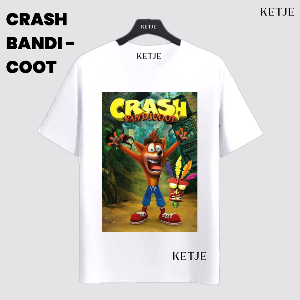 เสื้อยืด Crash Bandicoot - Crash Bandicoot In The Jungle | Distro เสื้อยืดสําหรับผู้ชายและผู้หญิง Pr