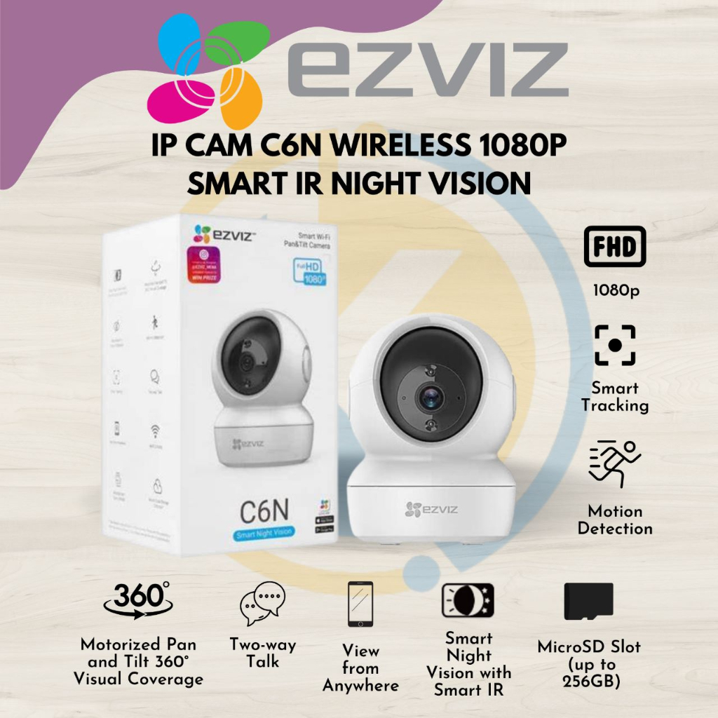 EZVIZ IP CAM C6N 2MP 1080P กล้องวงจรปิดไร้สาย SMART IR NIGHT VISION