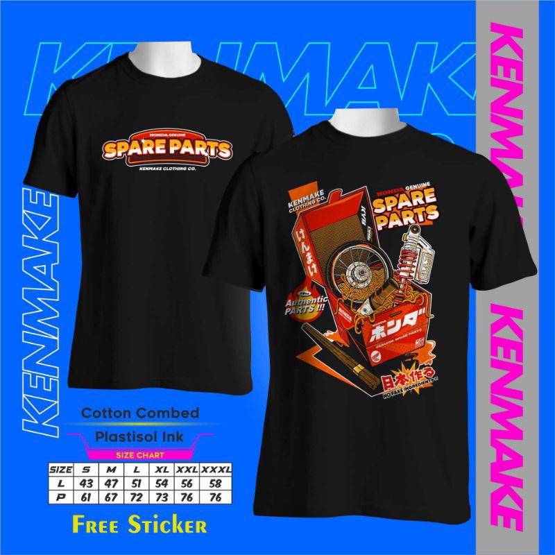 เสื้อยืด Kenmake อะไหล่ cb honda cb แถมสติ๊กเกอร์