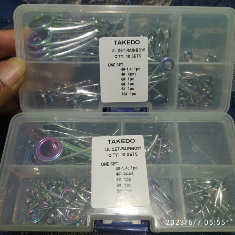 RING GUIDE TAKEDO SPINNING LIGHT, SPINNING UL, CASTING UL SET UL RAINBO