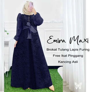 Almirah 5- Maxy Emira (XL - JUMBO) การผสมผสานระหว่าง Gamis In The Hands Of Glass Material, Live Buttons + Glass Waist Strap