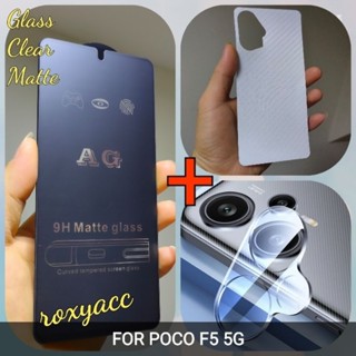 Poco F5 5G กระจกนิรภัยเคลือบด้าน พรีเมี่ยม ป้องกันแสงสะท้อน เลนส์กล้อง ผิวด้าน