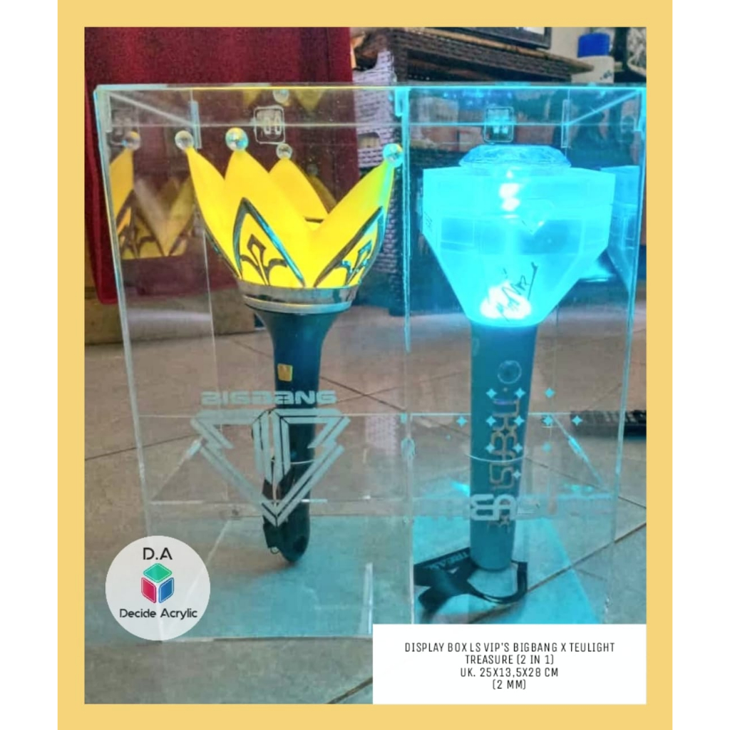Decide อะคริลิคกล่องอะคริลิคจอแสดงผล Lightstick VIP BIGBANG Teulight Treasure Maker 2in1Kpop Idol