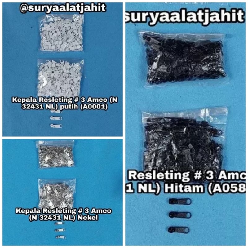 Amco 3 N32431 NL หัวซิปคอยล์ = rp. 33,500/100ชิ้น