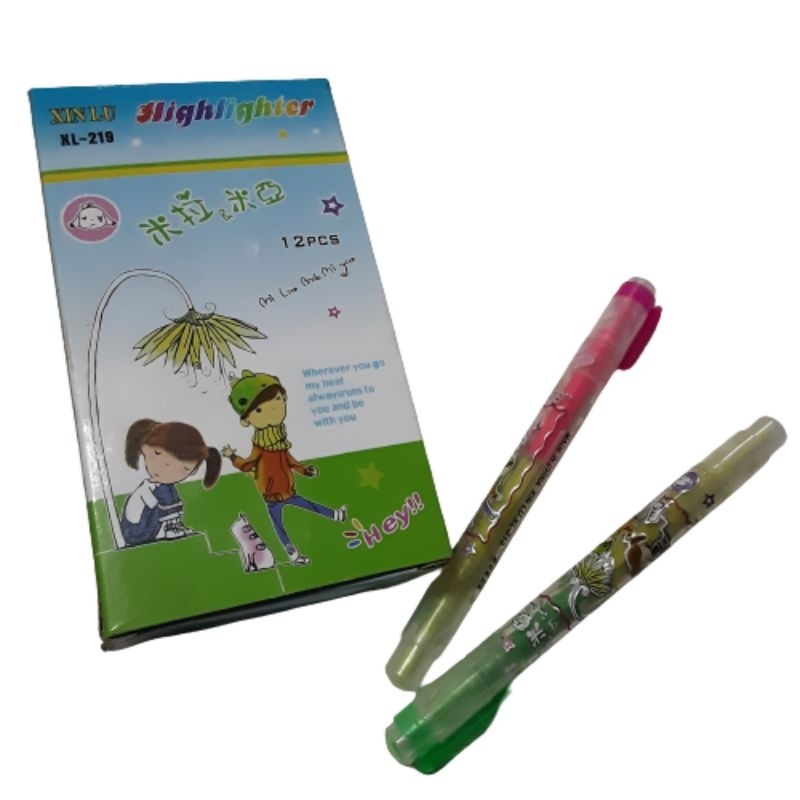 STABILO Xin Lu XL-219 ไฮไลท์ 2 ด้าน 1 กล่อง (12 ชิ้น)