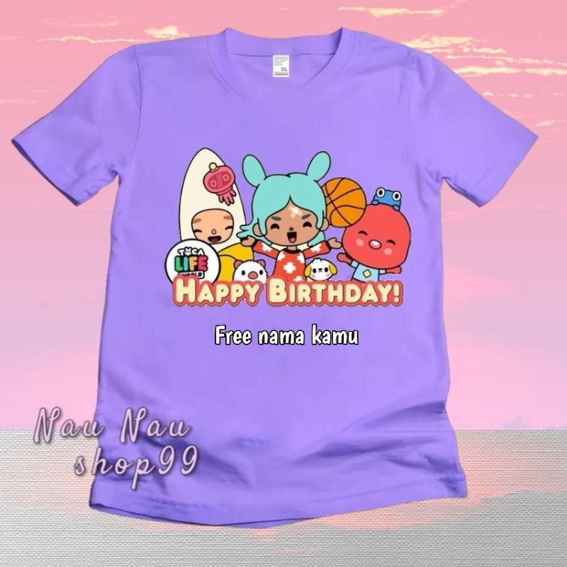 เสื้อยืดเด็ก Toca boca ชื่อฟรี