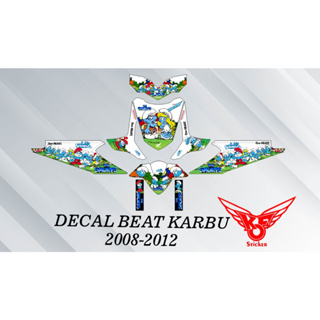 สติกเกอร์คาร์บูเรเตอร์ ลายการ์ตูน HONDA BEAT 2008-2012 V2