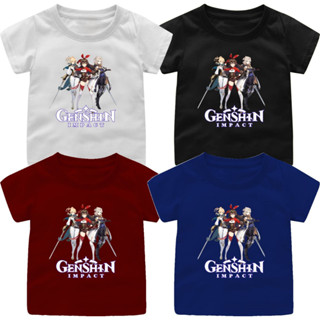 Gensshin Impact เสื้อไวรัส สําหรับเด็กผู้หญิงอายุ 1-12 ปี S-5XL