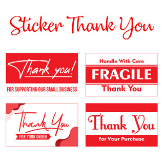 สติกเกอร์ฉลาก Thank You Fragile Broken ขนาด 5x3 ซม. สําหรับติดตกแต่ง