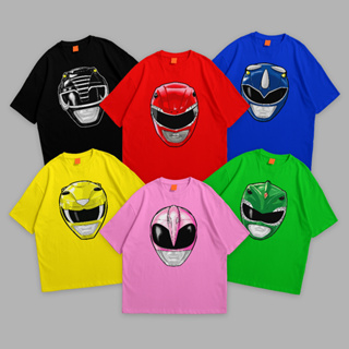 เสื้อยืด พิมพ์ลายอนิเมะ Mighty MORPHIN POWER RANGERS สําหรับผู้ชาย