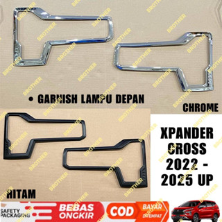 ไฟหน้าโครเมี่ยม สีดํา สําหรับ Xpander Cross 2022 2023 2024 2025