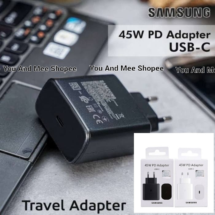 45w - SUPER Fast Charging Adapter "หัวชาร์จ" Samsung USB C ประเภท Galaxy A55 A35 A25 A15 A54 A34 A24