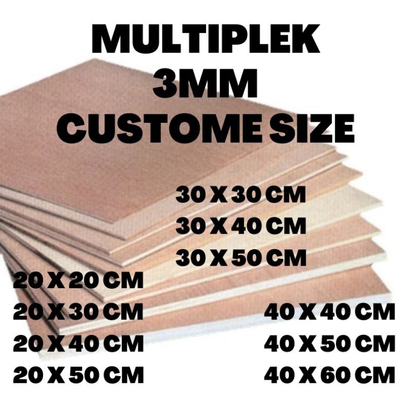 MINIMAL Multiplex/Plywood 3 MM ขนาดต่างๆ CUSTOME MINIMUM PURCHASE 3