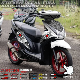 สติกเกอร์รูปลอก ลายกะโหลก kanji honda beat 2014 สําหรับติดตกแต่งรถยนต์