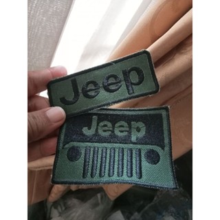 แผ่นแพทช์ปักลาย Jeep สีดํา สําหรับตกแต่งเสื้อผ้า