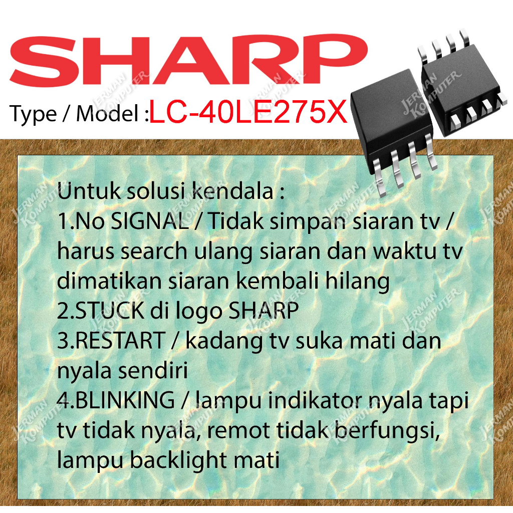 Ic Firmware Sharp LC-40LE275X LC40LE275X LC 40LE275X