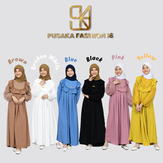 Sal5a KIDS gamis Teenage&lt;Unk&gt; เสื้อคลุมแฟชั่น สไตล์มุสลิม มีเชือกผูก สีขาว 9-17 ปี สําหรับเด็ก