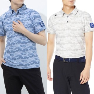 เสื้อโปโล แขนสั้น ลาย Descente sport สําหรับผู้ชาย