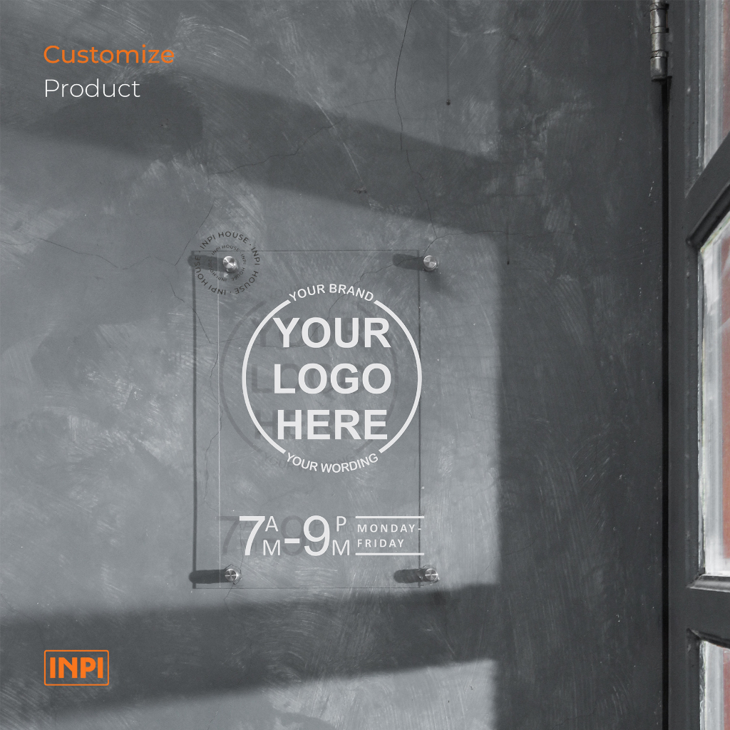 ป้ายอะคริลิคที่กําหนดเอง - ออกแบบที่กําหนดเอง - ป้ายป้ายนาฬิกาการดําเนินงานร้านค้า - โลโก้ที่กําหนดเอง - บอร์ดอะคริลิคที่กําหนดเอง