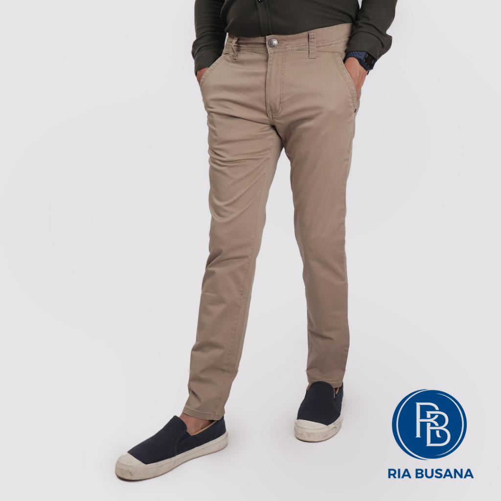 KATUN Ria Busana - Kendy - กางเกงผ้าคอตตอนยืดสําหรับผู้ใหญ่สําหรับผู้ชาย PLF93611BL75