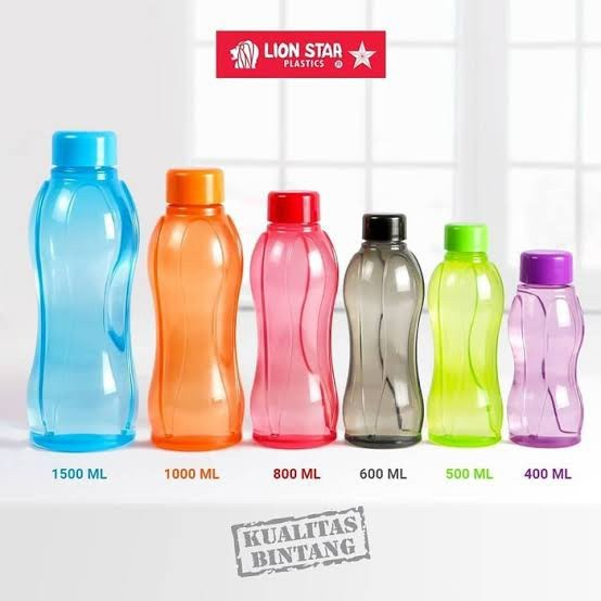 DRINKING BOTTLES (1.5 ลิตร, 1 ลิตร, 600ml, 800ml, 400ml) HYDRO LION STAR 1500ML / SPORT BOTTLES (สีสุ่ม)