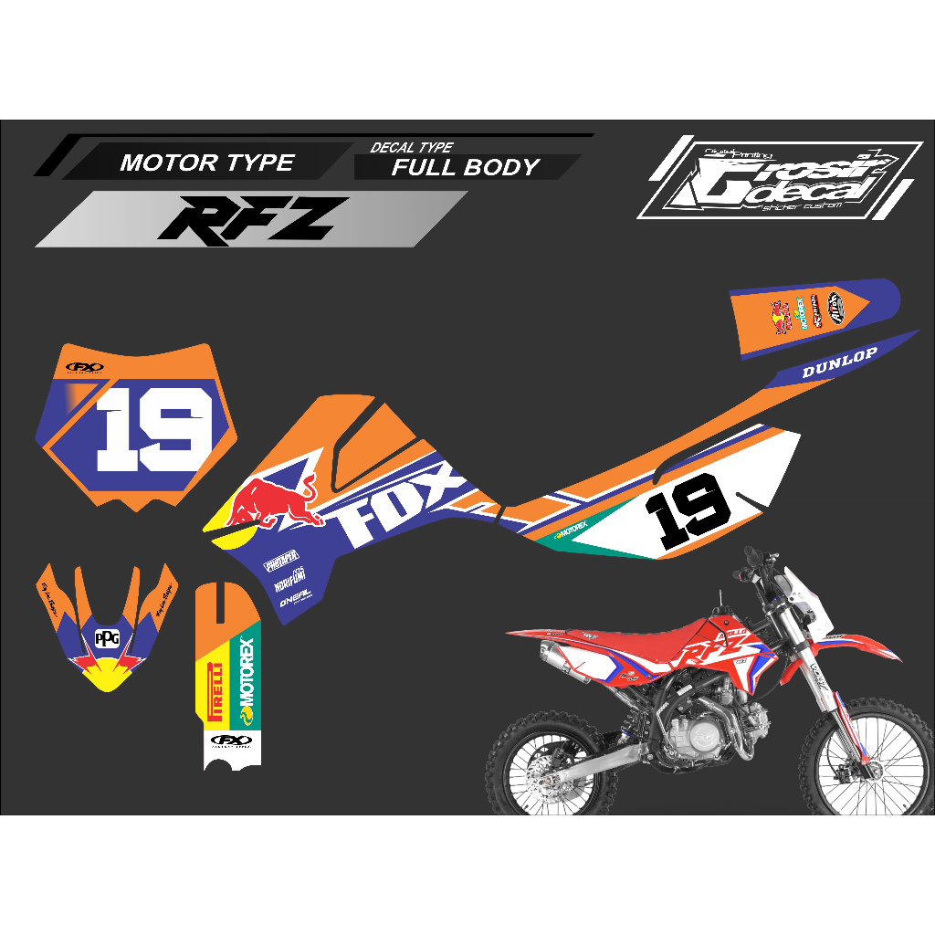 Mini Trail RFZ 110cc 125cc สติ๊กเกอร์เต็มตัวขอฟรี