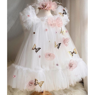 gaun anak dress anak pakaian anak free bando dres anak kupu kupu