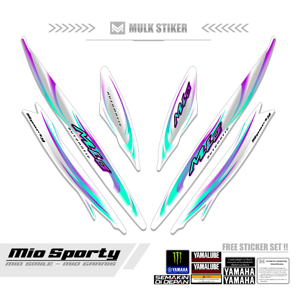 MIO SPORTY STRIPING MOTIF 108 / MIO SMILE STICKER / URBAN STICKER / AMORE / ZR / MX / GARNISH / OLD / RARE / BUBBLE / GLITCH / FLAG / FLOWER / FIRE / สติ๊กเกอร์ / VARIATION / LIST / POLET / STOCK DECAL / SIMPLE / UNIQUE / สติ๊กเกอร์ / กวน / EGO MULKSTICKE