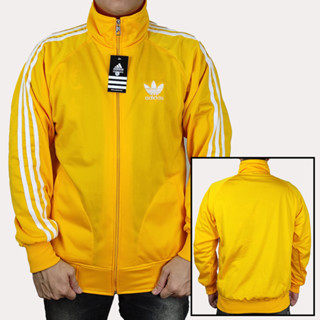 Adidas FIREBIRD เสื้อแจ็กเก็ตกีฬา สีเหลือง ไซซ์ M L XL - FIRE BIRD สําหรับผู้ชาย