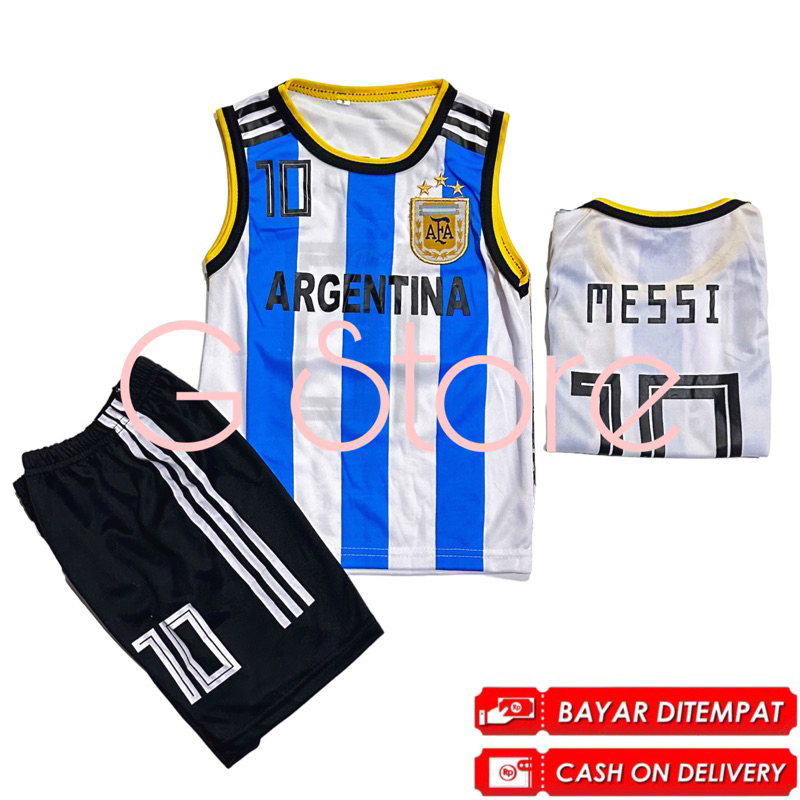 เสื้อกล้ามครบชุด ชุดเสื้อฟุตบอลคุณภาพล่าสุด เสื้อฟุตซอลผู้ชาย messi