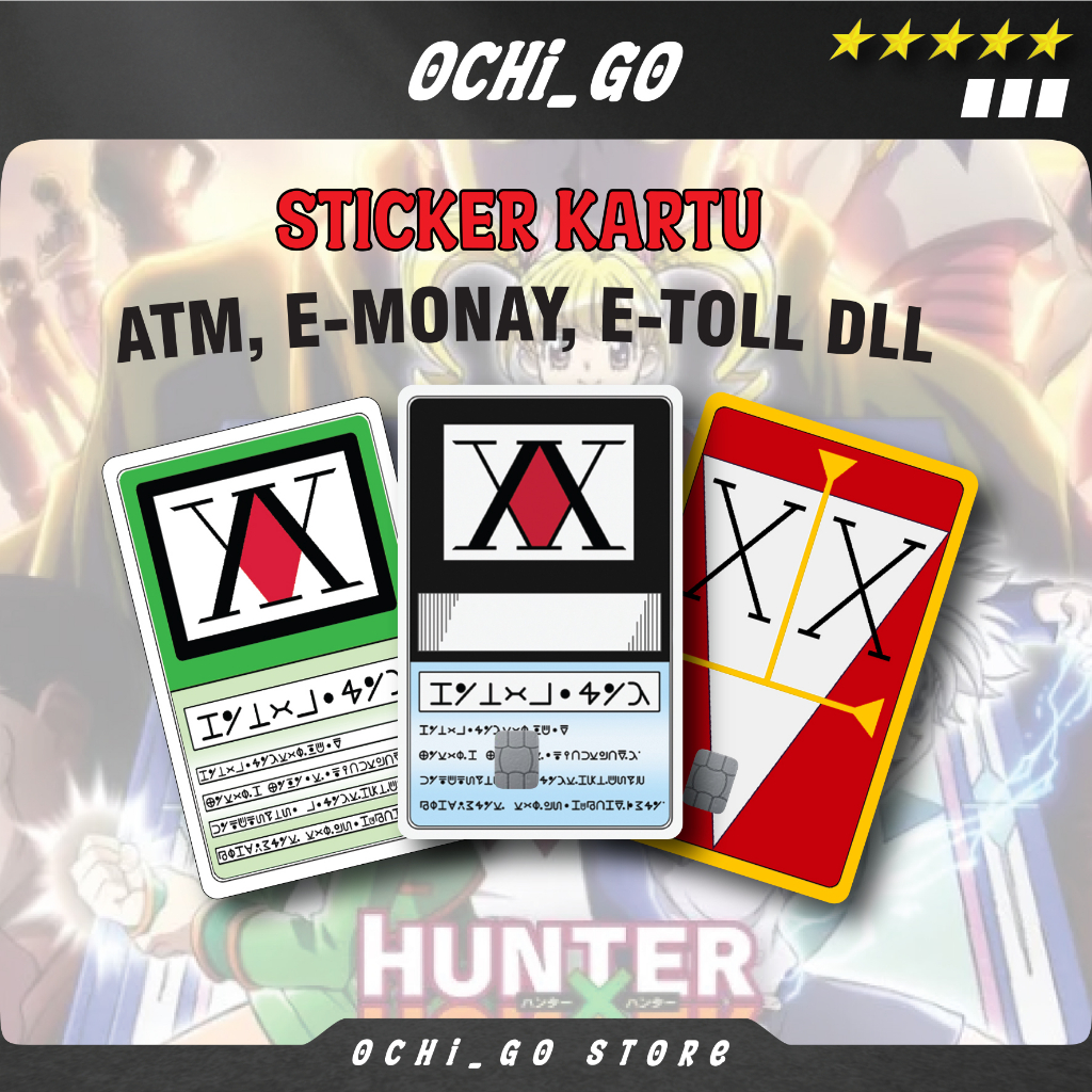 Hunter X Hunter ATM Card Sticker Garskin Skin Card ATM Anime Hunter X Hunter License ATM Card Sticke