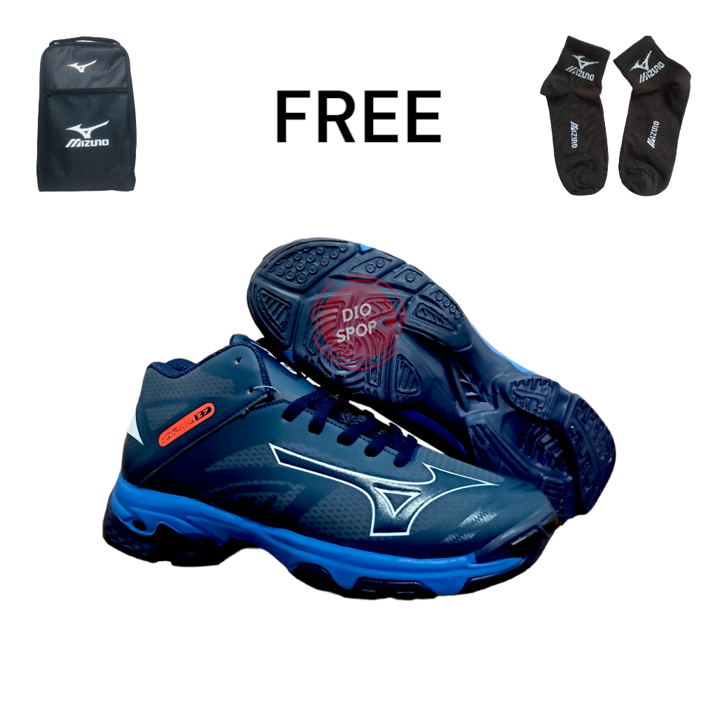 Mizuno Wlz 7 รองเท้าวอลเลย์บอล Bonus Bag ถุงเท้า Mizuno Z7 รองเท้าวอลเลย์บอล