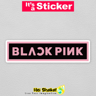 สติกเกอร์ไวนิล Blackpink Music Band กันน้ํา สีดํา สีชมพู