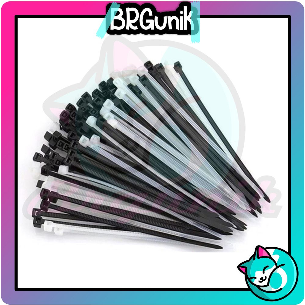 BRGUNIK Cable Ties 100pcs Cable Ties Cable Ties 10 ซม.15 ซม.20 ซม.R917