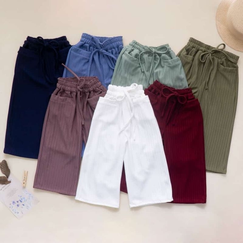 Premium Horner Knit Girls& 39; กางเกง Culottes อายุ 2-7 ปี