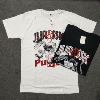 เสื้อยืด พิมพ์ลายโลโก้ Jurassic punk dino สไตล์พังก์ร็อก สําหรับผู้ชาย และผู้หญิง