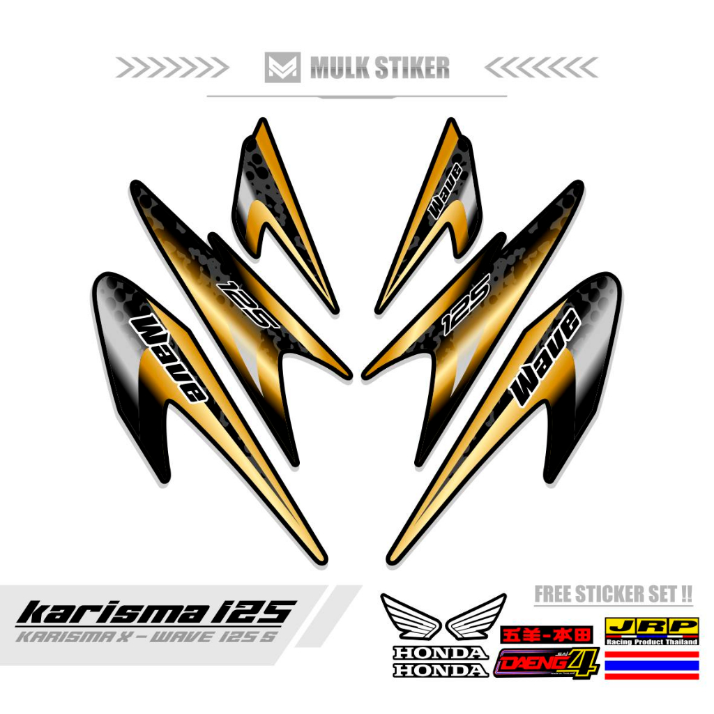 Striping KARISMA 125 MOTIF 25 / สติ๊กเกอร์ KARISMA X 125 / D / STOCK DECALS / VARIATION / UNIQUE / ORI / STICKERS / SIMPLE / STIPING / MOTOR / WAVE 125 S