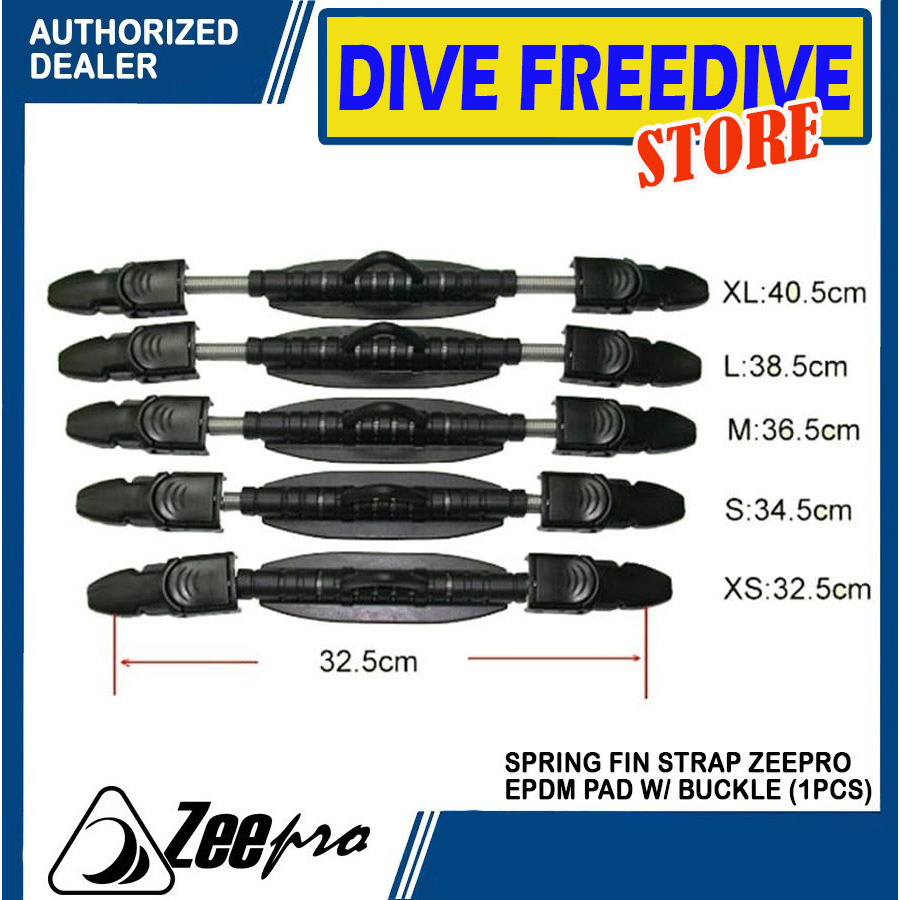 อะไหล่ฤดูใบไม้ผลิสายคล้องคอ Jet Fin ดําน้ํา Fins Zeepro EPDM PAD อะไหล่ Fins เปิดส้นกบฟุต Scuba Dive