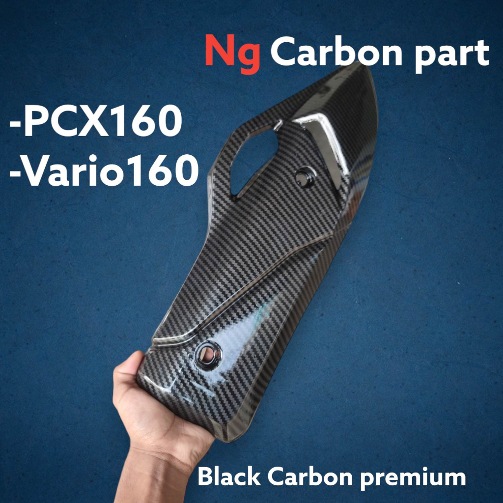 ฝาครอบท่อไอเสีย คาร์บอน สีดํา PCX 160 VARIO 160
