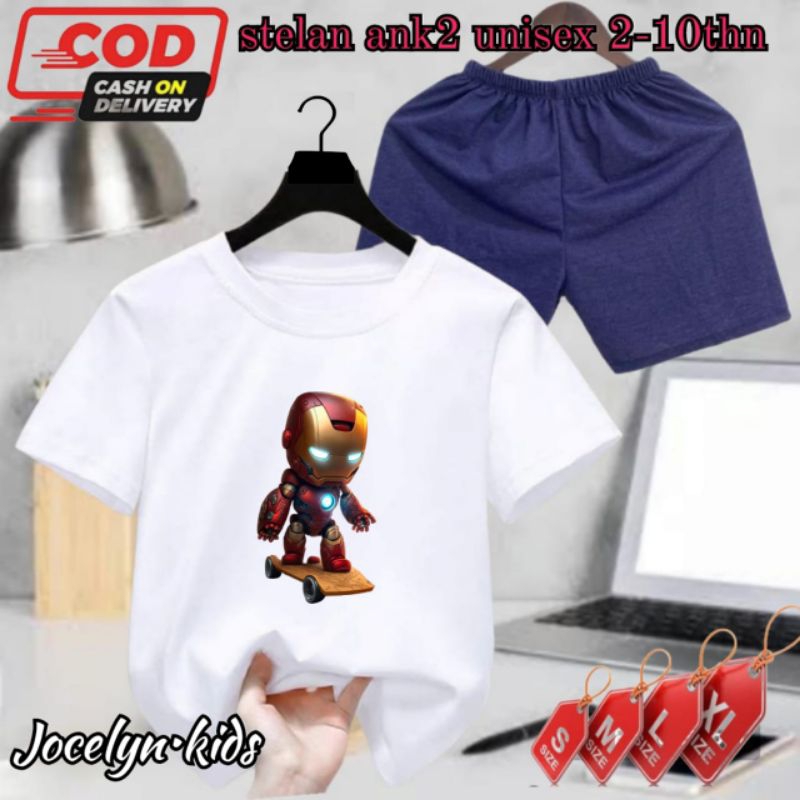 ชุดเด็ก OB+CPK สําหรับอายุ 2-10 ปี พร้อมโลโก้ 1R0N-MAN