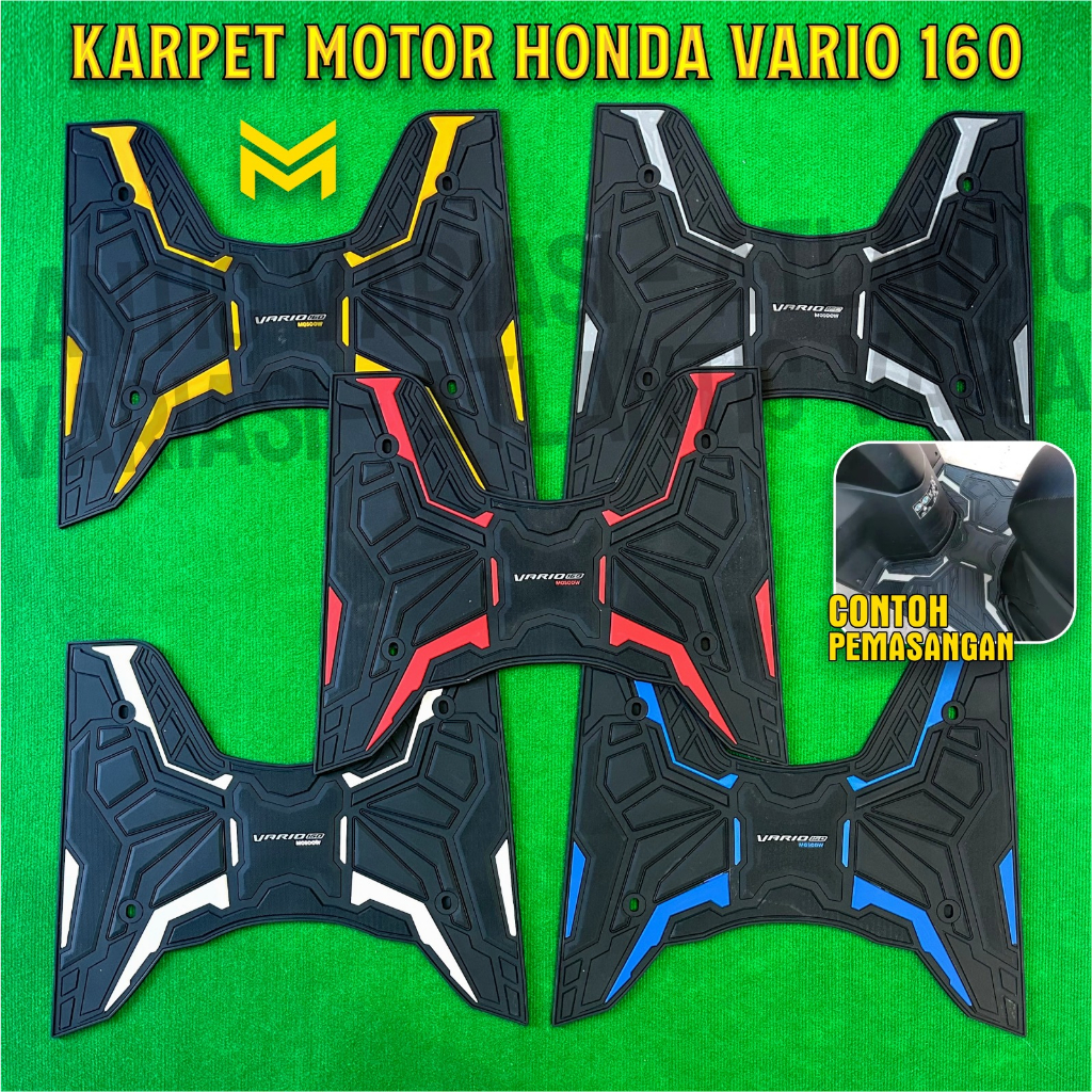 Step FLOOR MATT vario 160 ใหม่ 2022 2023 Footrest vario LED 160 ABS CBS ISS SYSTEM Front PANEL Protector Dashboard RUBBER PREMIUM หนา V160 160CC PNP พรมเท้ารถจักรยานยนต์ honda vario 160 ใหม่ 2022 2023 stepfloor Bordesh V160 Bordes