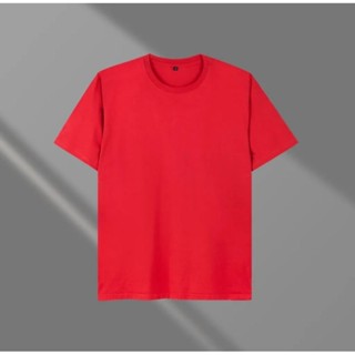 เสื้อยืดแขนสั้น ผ้าฝ้าย ลาย POLOS COMBED 30S สีแดง