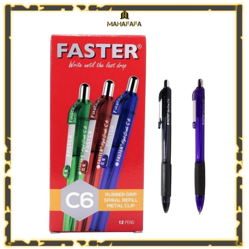 ปากกาตื้น Faster C6 / ปากกาลูกลื่น Faster C6