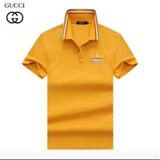 เสื้อโปโล คอปก แบรนด์เนม GU CCI9005 นําเข้ากระจก สําหรับผู้ชาย