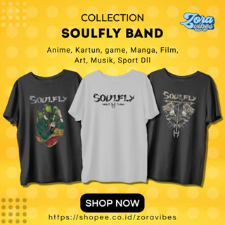 เสื้อยืด พิมพ์ลายวง Soulfly Prophecy