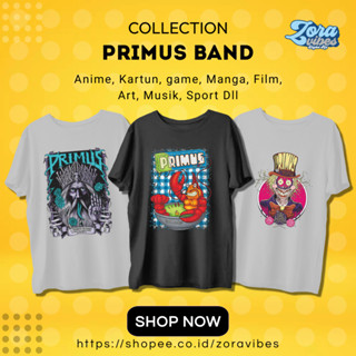 เสื้อยืด พิมพ์ลายวงร็อคพังก์ร็อค Primus Metal