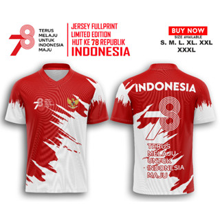 เสื้อยืด พิมพ์ลาย RI 78th Independence Day Of INDONESIA ครบชุด