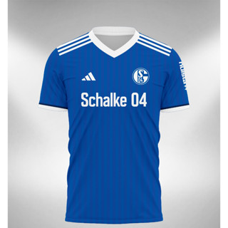 เสื้อกีฬาแขนสั้น ลายทีม Schalke Home Away 3rd 2023 2024