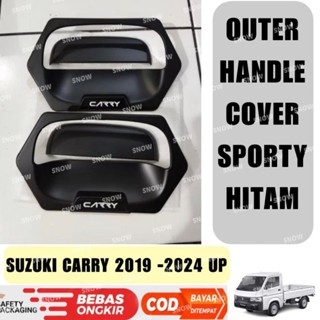 ฝาครอบมือจับด้านนอก สีดํา สําหรับ Suzuki Carry Package 2019 2023 2024 UP