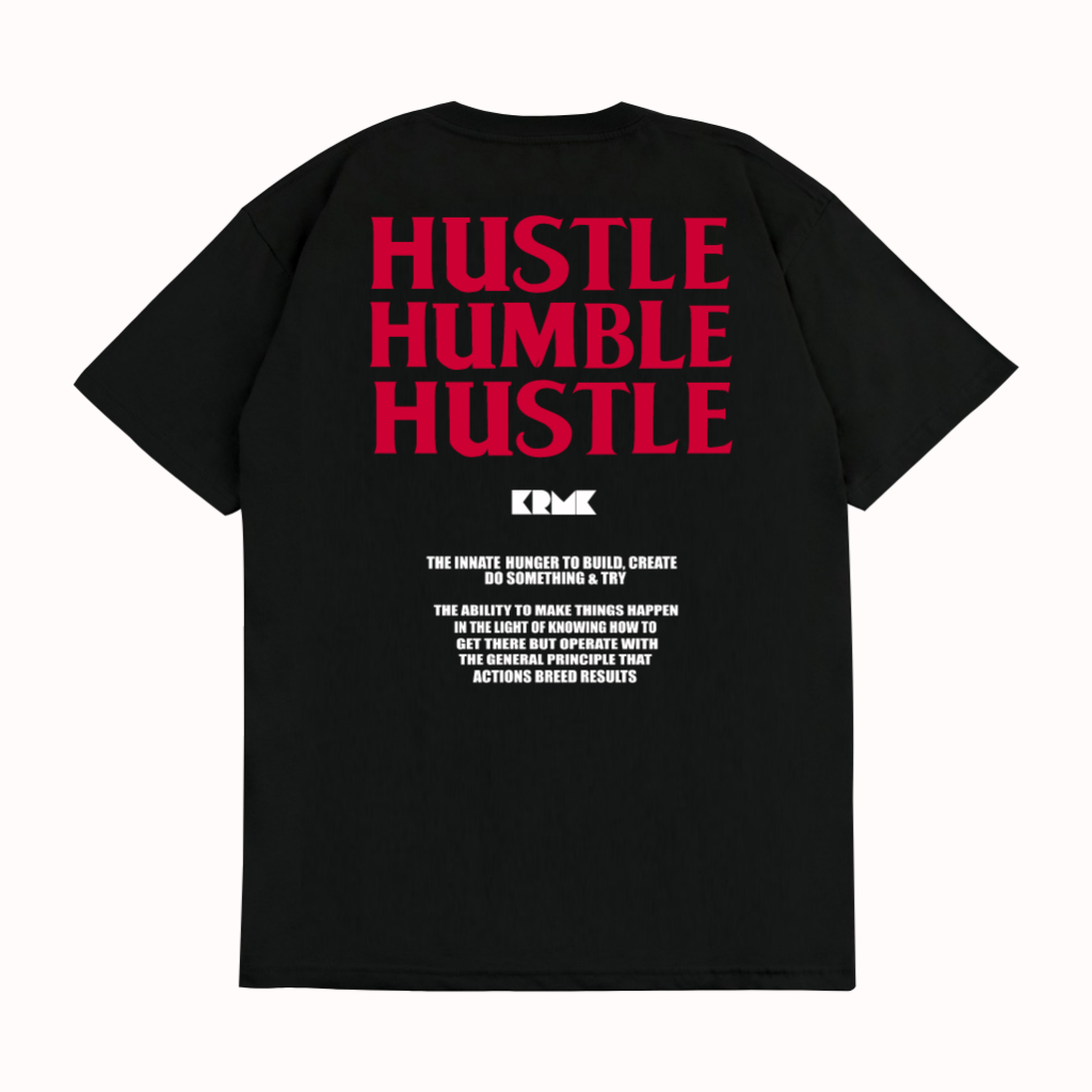 KRMK เสื้อยืด Unisex Distro เสื้อ HUSTLE HUMBLE HUSTLE ภาพสตรีทแวร์
